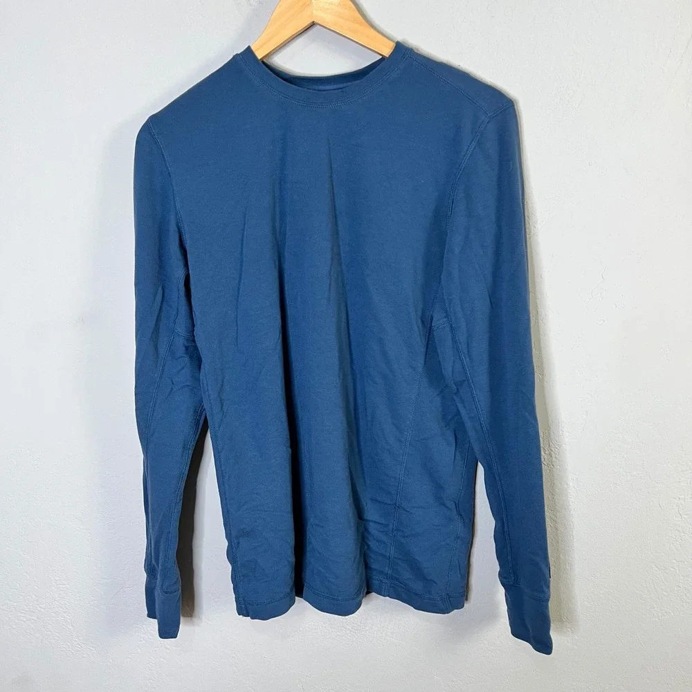The North Face Long Sleeve T-Shirt Lot of 2 Mens Size Small Blue Gray Pullover